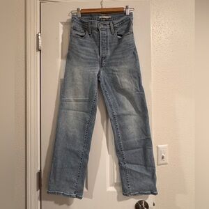 Levi's Ribcage Straight Blue Jeans